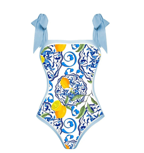 The Positano Swimsuit And Sarong Set