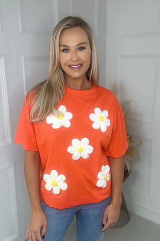 Sophie Orange Daisy T Shirt