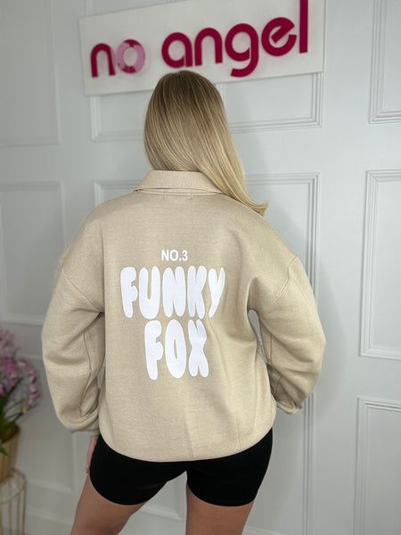 Funky Fox Stone Zip Sweatshirt