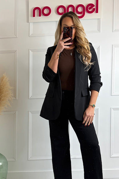 Katie Single Breasted Blazer In Black