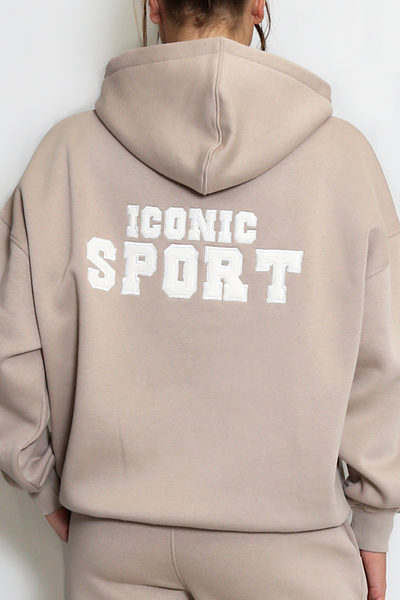 Iconic Hoodie In Taupe