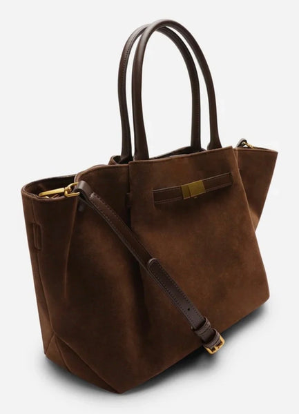 Slouchy Faux Suede Hobo Bag
