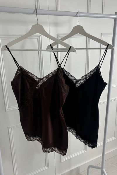 Satin Lace Top (2 Colours )