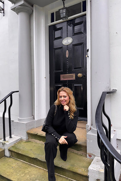 Luna Pearl Detail Black Jumper