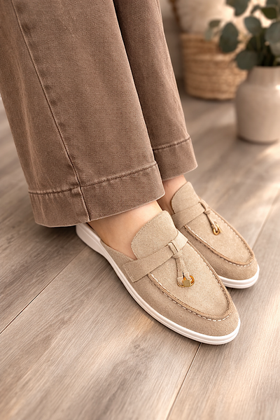 Sloane Slip-On Beige Loafer