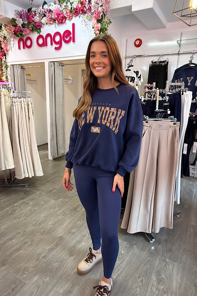 NEW YORK Sweatshirt In Navy Blue