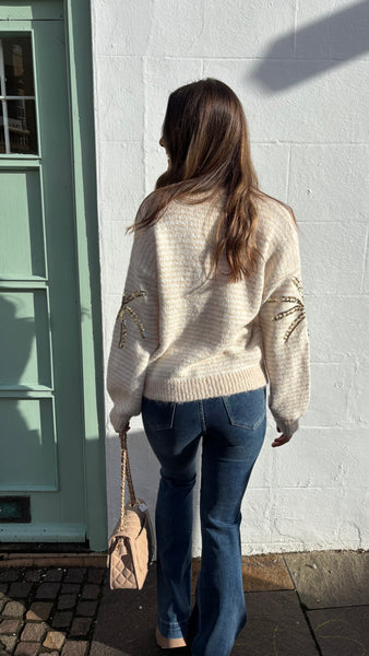 Palma Stripe Sequin Knit Jumper