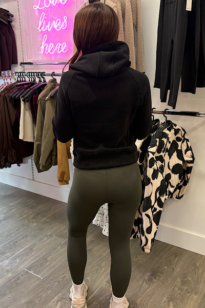Black Soft Full Zip Hooded Active Jacket
