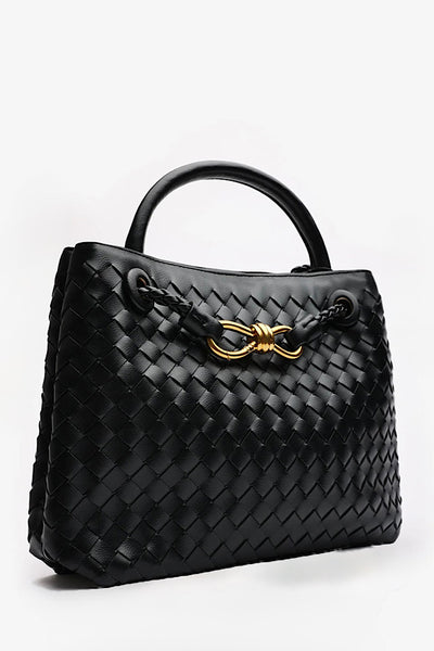 Faye Woven Bag In Black