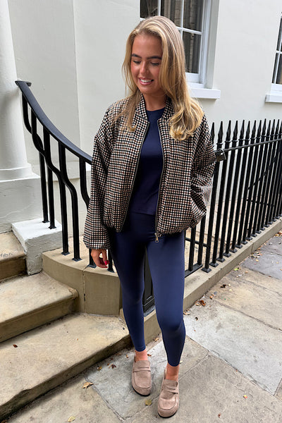 Millie Plaid Check Bomber Jacket