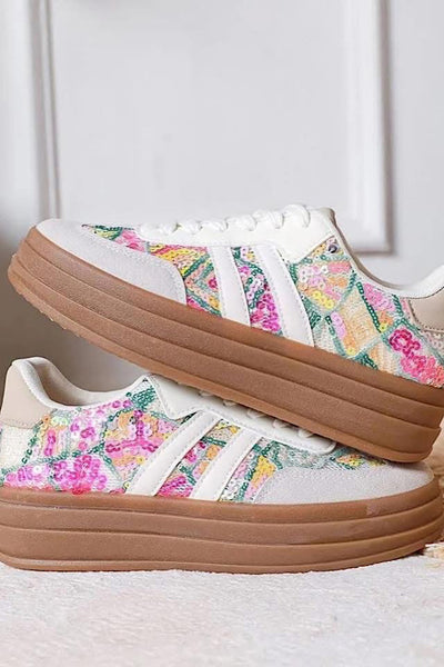 Maya Floral Chunky Sole Trainer