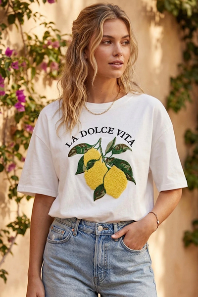 La Dolce Vita 🍋 T-Shirt In White