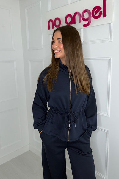 Sophie Lounge set With Drawstring Waist In Navy