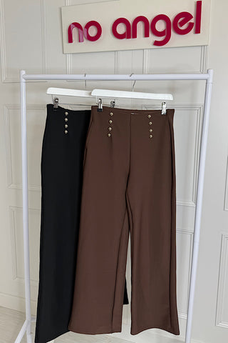 Scuba Trousers With Silver Buttons (2 Colours)