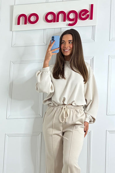 Kiki Stone Ruched Waist Top