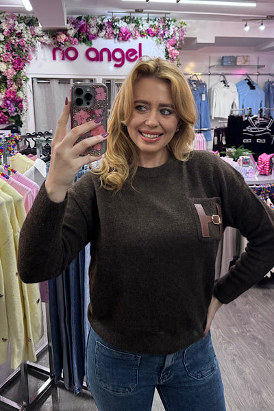 Honor ‘H’ Motif Soft Knit Jumper