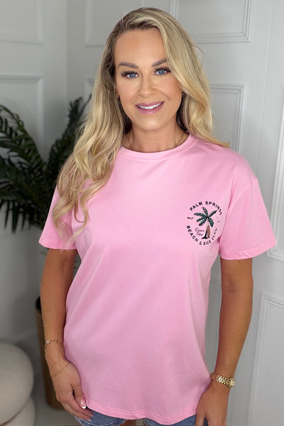 Palm Springs Pastel Pink T-Shirt