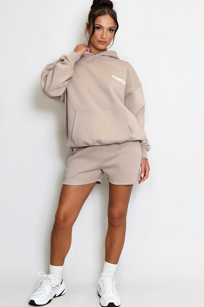 Iconic Hoodie In Taupe
