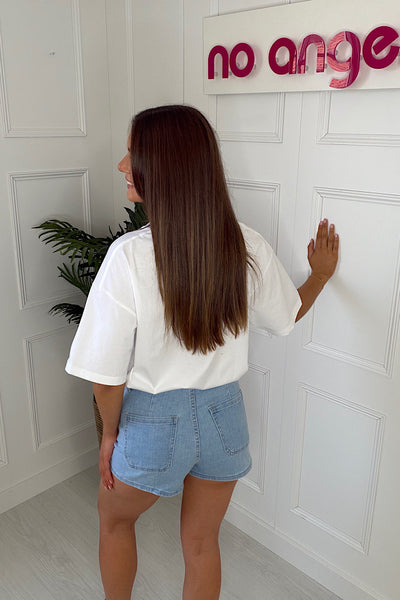 Minka Light Wash Denim Shorts