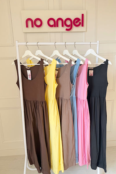 Maggie Ribbed Jersey Top Dress (6 Colours)