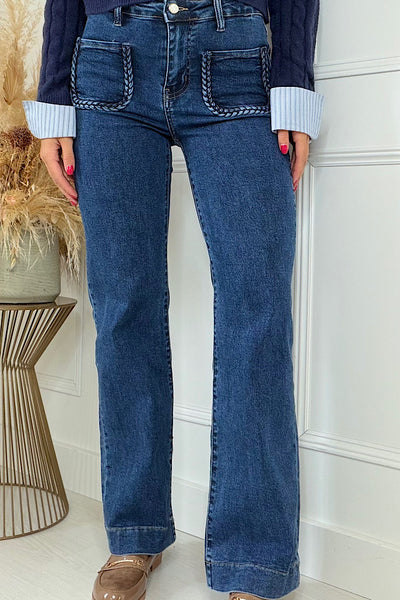 Issy Jeans With Plaited Patch Pocket