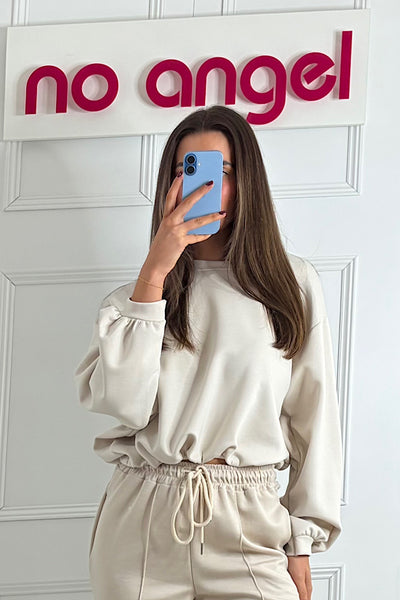 Kiki Stone Ruched Waist Top