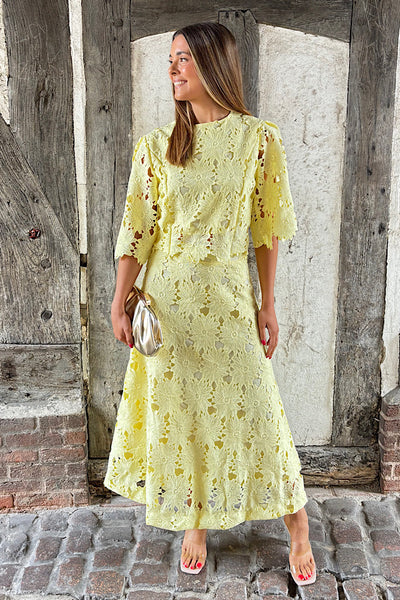 Lemon Floral Top And Maxi Skirt Co-Ord