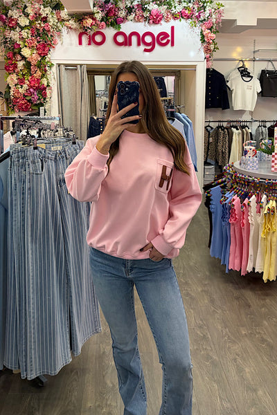 Honor Sweatshirt In Pastel Pink