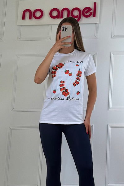 Roma Italy Tomato Print T-Shirt