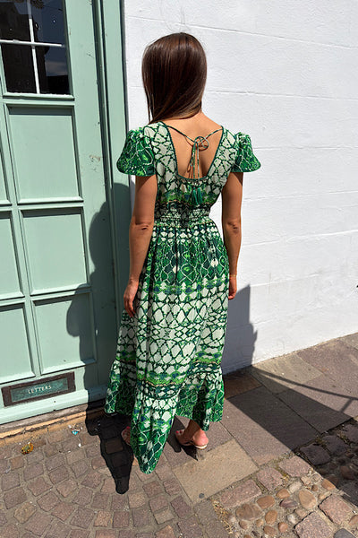 Nancy Angel Sleeve Midi Dress