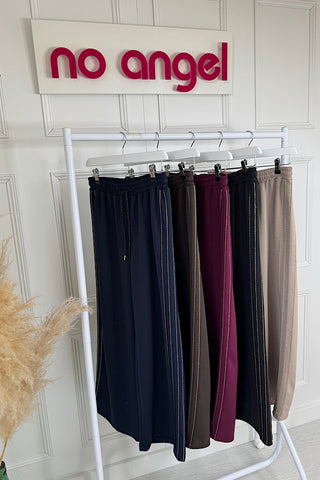 Straight Leg Joggers With Gold Stripe (5 colours)