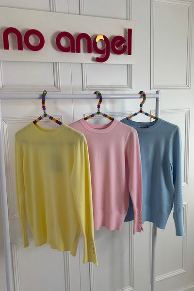 Harriet Gold Button Fine Knit (3 Colours )