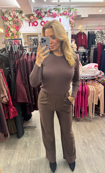 Erin Scuba Straight Leg Trousers (4 colours)