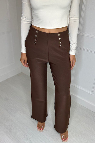 Scuba Trousers With Silver Buttons (2 Colours)