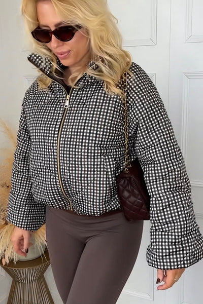 Melissa Gingham Check Padded Jacket