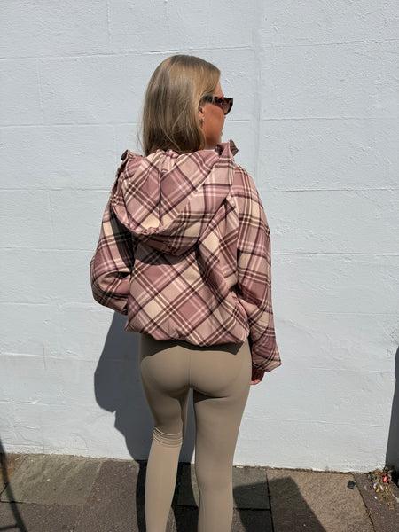 Emma Plaid Check Hooded Jacket