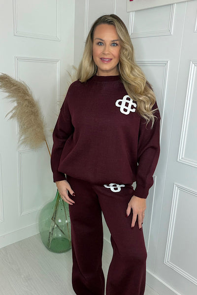 Talia Burgundy Jogger Set
