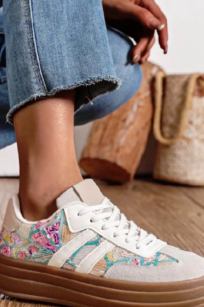 Maya Floral Chunky Sole Trainer