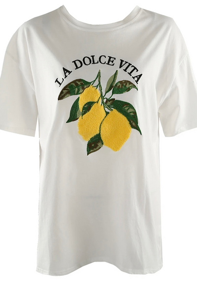 La Dolce Vita 🍋 T-Shirt In White