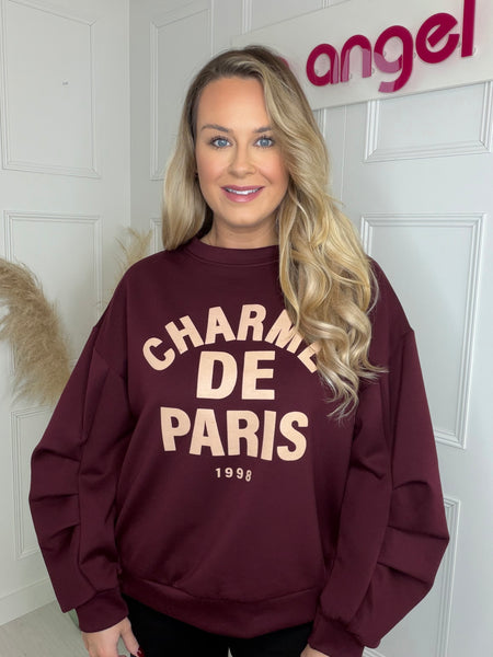 Charme De Paris Burgundy Sweatshirt