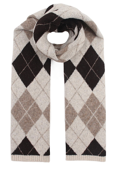 Argyle Knitted Scarf