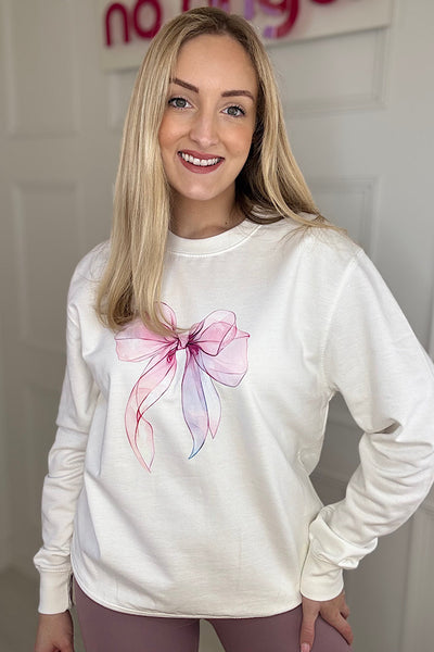 White Bow Sweatshirt