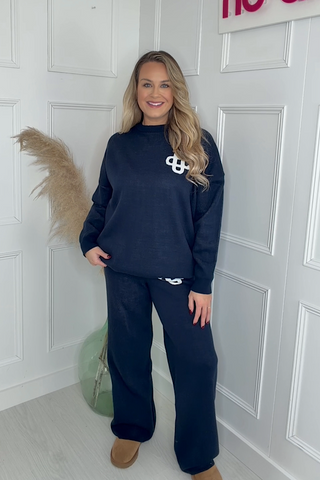 Talia Navy Jogger Set