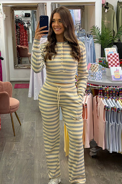 Lumi Lemon & Grey Stripe Co-Ord