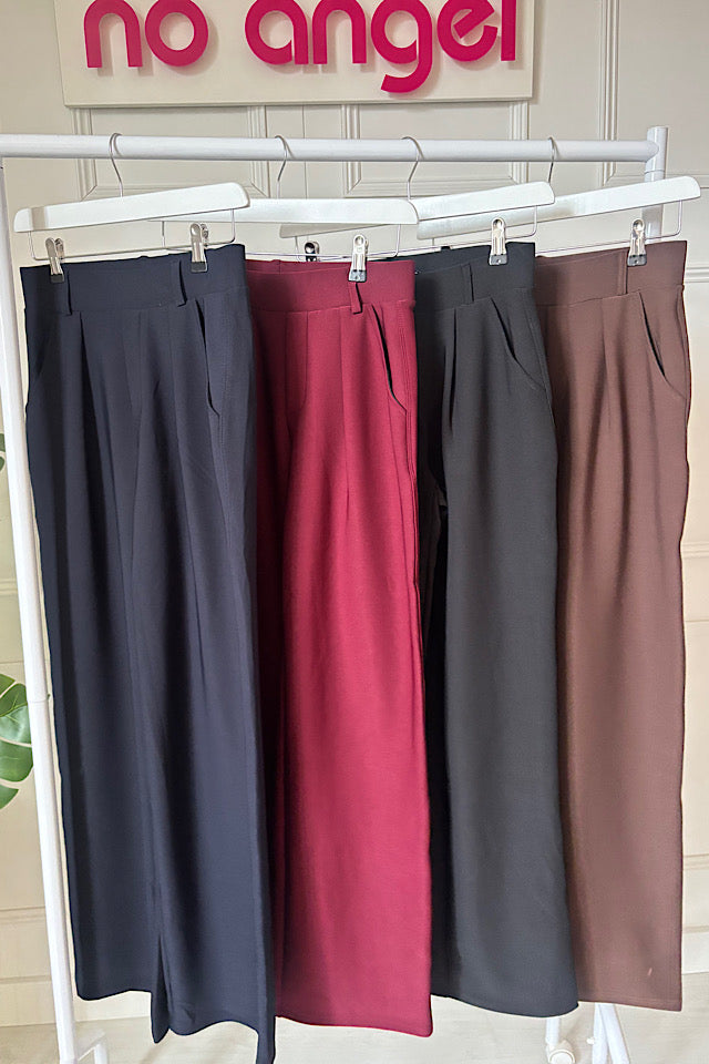 Erin Scuba Straight Leg Trousers (4 colours)