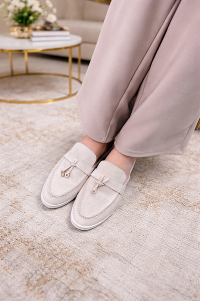 Sloane Slip-On Cream Loafer