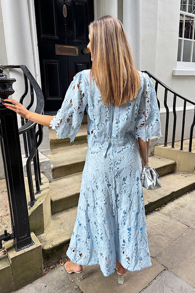 Blue Floral Top And Maxi Skirt Co-Ord