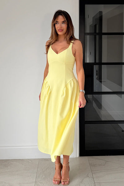 Autumn Maxi Dress Yellow