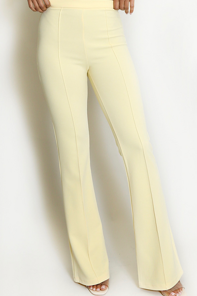 Tilly Tailored Trousers In Lemon