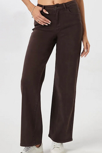 Chocolate Brown Straight Leg Jeans